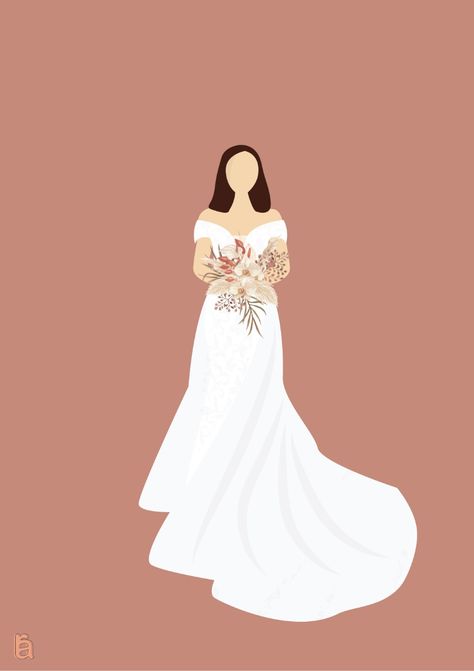 Bride Vector Illustration, Bride Illustration Art, Bride Illustration Drawing, Illustration Person, Bride Cartoon, Bride Fashion Illustration, Couple Illustration Wedding, Bride And Groom Cartoon, Caricature Wedding