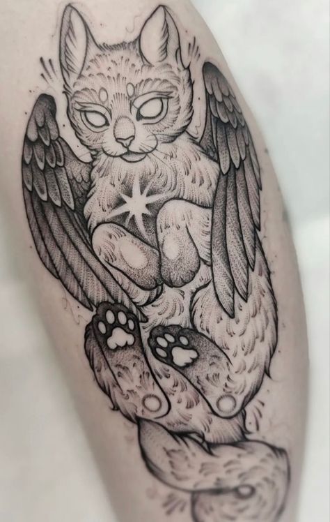 See Tattoo, Kitty Tattoos, Inspo Tattoo, Funky Tattoos, Creepy Tattoos, Cat Tattoo Designs, Tattoos Inspo, Cat Tattoos, Gothic Tattoo