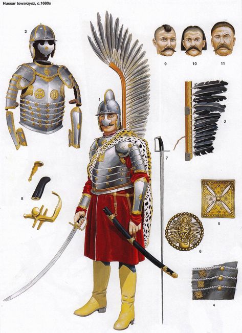 Polish Winged Hussar 1680's Hussar Armor, Winged Hussar, Polish Hussars, Polish Winged Hussars, Poland History, Historical Warriors, Historical Armor, Ancient Warfare, In Memoriam