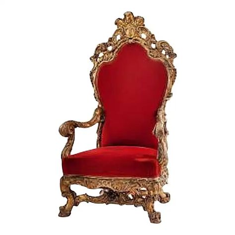 1stdibs: Antique and Modern Furniture, Jewelry, Fashion & Art Throne Painting, Wingback Chair Makeover, Moulin Rouge Theme, Red Velvet Chair, Thrown Chair, French Arm Chair, Walnut Armchair, Opulent Interiors, Throne Chair