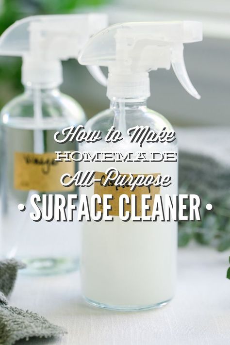 How to Make Homemade All-Purpose Cleaner: 2 Ways. These are so easy, just three ingredients. Plus, they work on just about anything. Homemade All Purpose Cleaner, Vinegar Cleaner, Cleaner Living, Homemade Cleaners Recipes, Toxic Cleaning Products, Homemade Cleaners, Essential Oils Cleaning, Cleaner Recipes, Deep Cleaning Tips