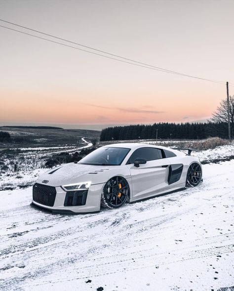 Cars Audi R8, Car In Snow, White Cars, Baby Elephant Drawing, Dream Cars Audi, Black Audi, Dream Cars Bmw, Audi R8 V10, Funny Iphone Wallpaper