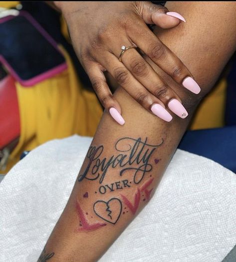 Small Dope Tattoos, Loyalty Tattoo, Girl Thigh Tattoos, Arm Sleeve Tattoos For Women, Cute Tattoos On Wrist, Girl Neck Tattoos, Hand Tattoos For Girls, Cute Hand Tattoos, Pretty Hand Tattoos