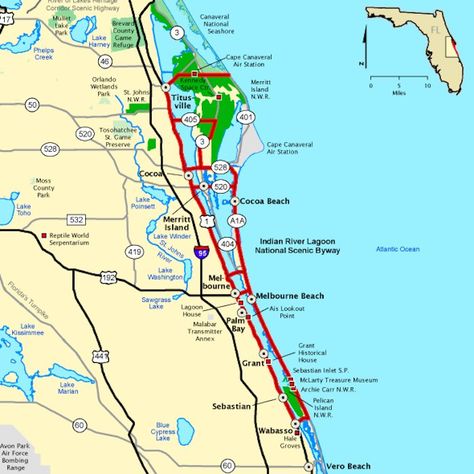 Indian River Lagoon, Motorcycle Trip, Utah Road Trip, Merritt Island, Things To Do At Home, Cape Canaveral, America Map, Travel Route, Indian River