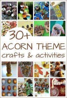 Acorn crafts and activities perfect for a preschool acorn theme includes ideas for math literacy art science sensory and snacks Acorn Activities, Pallet Gardens, Craft Activities For Toddlers, Fall Acorns, Fall Preschool Activities, Acorn Crafts, Hello November, Autumn Activities For Kids, Fall Preschool