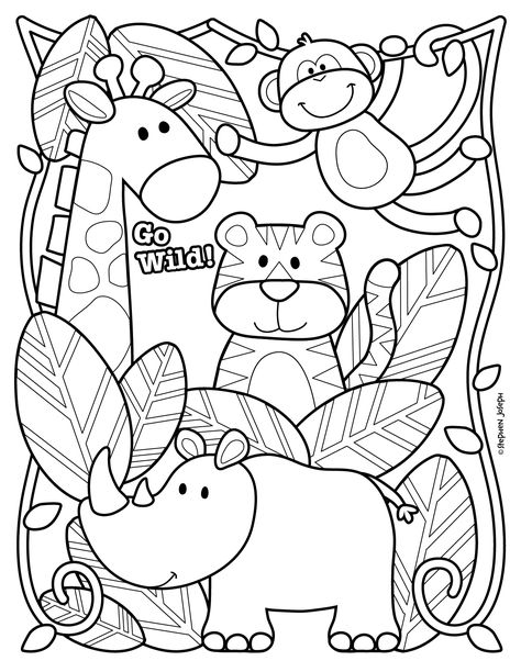 Zoo Coloring Pages, Zoo Animal Coloring Pages, Jungle Thema, Farm Animal Coloring Pages, Preschool Coloring Pages, Free Coloring Sheets, Printable Animals, Printable Coloring Sheets, Animal Coloring Books