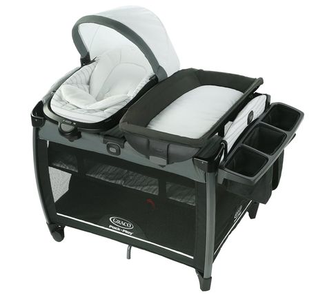 With 8 ways to use, the Graco Pack 'n Play Rock 'n Grow Playard grows with your child, featuring a grow with me seat that transitions from a newborn seat to a toddler seat! Toddler Playpen, Graco Pack N Play, Graco Baby, Portable Bassinet, Diaper Changing Station, Portable Bed, Cozy Seats, Pack N Play, Pack And Play