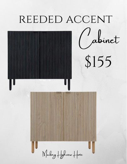 Black Cabinet Storage, Matte Black Buffet Cabinet, Accent Cabinets Living Room, Accent Cabinet Bedroom, Small Hallway Cabinet Ideas, Black Entry Cabinet, Entry Console Cabinet, Accent Cabinet Dining Room, Black Fluted Cabinet