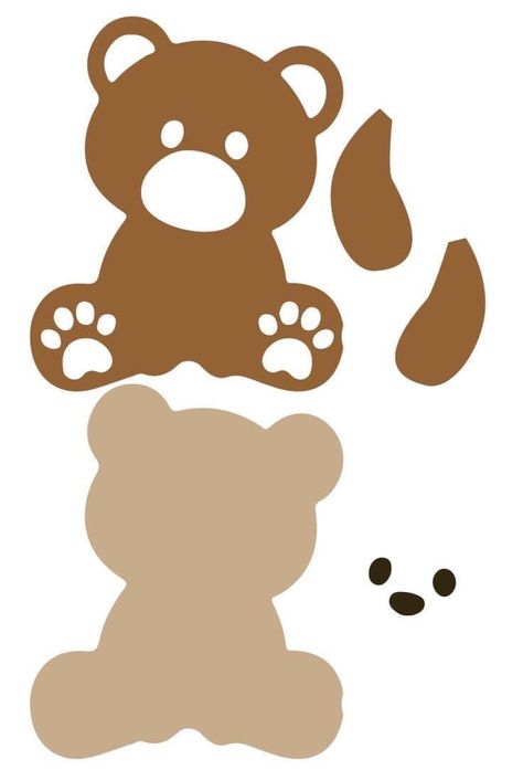 Cricut Teddy Bear Projects, Teddy Bear Svg, Idee Babyshower, Idee Cricut, Bear Svg, Desain Quilling, Bear Silhouette, Diy Cake Topper, Bear Theme