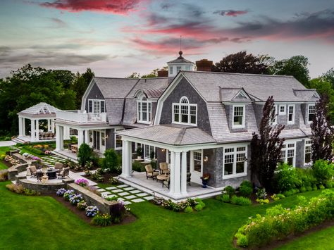 Bellevue Avenue | Chadsworth's Columns Hamptons House Floor Plan, French Colonial Homes, The Hamptons Houses, Hamptons Houses, French Cottage Garden, Map Inspiration, Brindleton Bay, Bedroom 2023, Southern Mansions