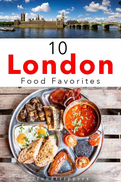 We share the must-eat London food favorites that you need to try in London. If you're wondering what to eat in London, we've got you covered. #London #LondonFood #WhatToEatInLondon #FishAndChips #ScotchEggs #EnglishBreakfast Essen, Traveling London, Travel Edinburgh, Edinburgh London, Travel Cities, Travel Restaurant, Eat In London, London Cheap, London England Travel