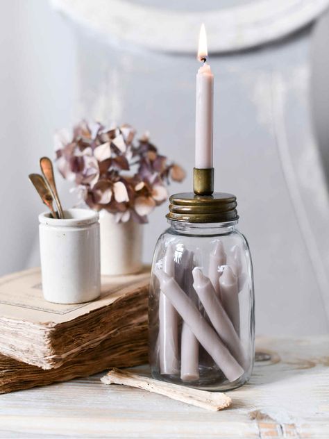 Diy Luminaire, Nordic House, Floor Candle Holders, Jar Candle Holder, Floor Candle, Candle Craft, Candle Displays, Candle Business, Mini Candles