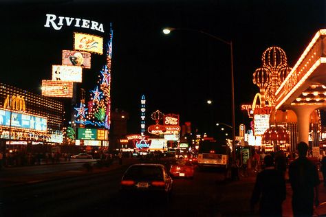 Las Vegas Boulevard at Night, 1992 | Taken near the Riviera … | Flickr Vegas Gif, Las Vegas Boulevard, Vintage Photo, Stardust, Vintage Photos, At Night, Las Vegas, Gif, Hotel