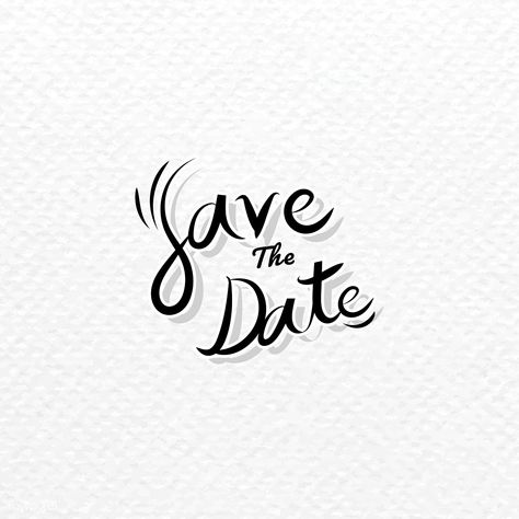 Save the date design vector | free image by rawpixel.com Save The Date Fonts Calligraphy, Event Invitation Card, Save The Date Fonts, Date Typography, Alphabet Party, Cool Black Wallpaper, Save The Date Design, Date Design, Typography Wedding