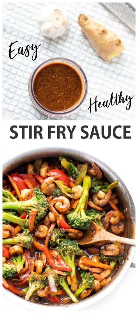 This Healthy Stir Fry Sauce is delicious! It’s loaded with flavour and so simple to make! Whip up a batch in advance for easy weeknight dinners! {paleo, gluten-free and vegan-friendly} Gluten Free Dairy Free Stir Fry, No Sugar Stir Fry Sauce, Low Sodium Stir Fry Sauce, Healthy Stir Fry Sauce, Paleo Stir Fry, Chicken Stir Fry Sauce, Gluten Free Stir Fry, Stir Fry Vegan, Asian Stir Fry Sauce