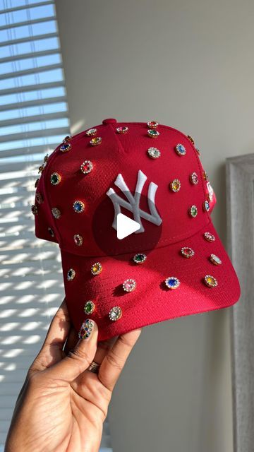 C. 🤍 | Fashion & Motivation on Instagram: "DIY | finally made the yaito inspired rhinestone hat 🔥 
.
.
Supplies 🔗’d on Amazon Storefront. Link in bio! 🤍
.
.
#diy #diyfashion #fashionhacks #fashion #fashionreels  #fashionstyle #stylereels #styleinspo #streetstyle #streetwear #streetstylefashion #explore #explorepage #itgirl #thatgirl #blackgirlfashion #affordablefashion #flygirlsonabudget" Rhinestone Hats Diy, Rhinestone Hats, Rhinestone Hat, C Fashion, Fashion Motivation, Baseball Cap Outfit, Hat Diy, Cap Outfit, Diy Hat