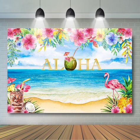 Ballon Pinata, Surf Party, Aloha Party, Birthday Party Photography, Floral Birthday Party, Hawaiian Designs, Photos Booth, Summer Birthday Party, Flamingo Party