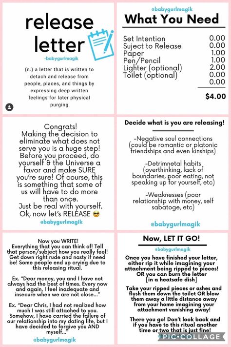 Releasing Journal Prompts, Perfect Partner List, Group Ritual, Release Letter, Cbt Therapy, Healing Journaling, Mental Health Facts, Mental Health Therapy, Mental Health Counseling