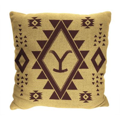 Add a piece of the Dutton Ranch to any room with a Yellowstone "Y Aztec" Woven Jacquard Pillow. This woven pillow is the perfect accessory for your home or office. Not only is this unbelievably soft to relax on, but is also the perfect, intricately woven decoration for your couch or bed. Spice up your decor with this awesome throw pillow. | Union Rustic Kheyla Cotton / Blend Indoor / Outdoor Throw Pillow Polyester / Polyfill | 20 H x 20 W x 7 D in | Wayfair Novelty Pillows, Comfy Pillow, Purple Throw Pillows, Leather Throw Pillows, Arm Pillow, Dutton Ranch, Woven Pillow, Y Logo, Comfy Pillows