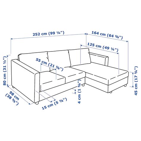 Ikea Vimle Sofa, Vimle Sofa, Ikea Bank, Ikea Vimle, Sofa Measurements, Sofa Layout, Cosy Sofa, Metal Sofa, Wooden Sofa Designs