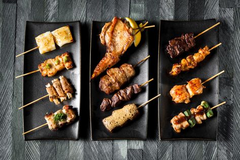 An Introduction to Yakitori: Grilled Chicken Skewers - Savvy Tokyo Yakitori Grill, Yakitori Skewers, Yakitori Chicken, Chicken Hearts, Grilled Chicken Skewers, Chicken Heart, Bamboo Skewers, Spicy Chili, Chicken Skewers