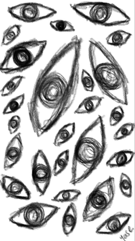 Creepy Patterns Drawing, Horror Eyes Art, Eye Imagery Aesthetic, Eye Horror Art, Scary Eye Drawing, Horror Eyes Drawing, Scary Eyes Drawing, Eyeball Wallpaper, Art With Eyes