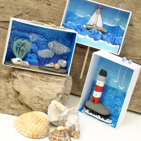 Ks2 Craft Ideas, Lighthouse Art For Kids, Seaside Crafts For Kids, Seaside Eyfs, Summer Art For Kids, Seaside Craft, Seaside Crafts, Diorama Kids, Diorama Art