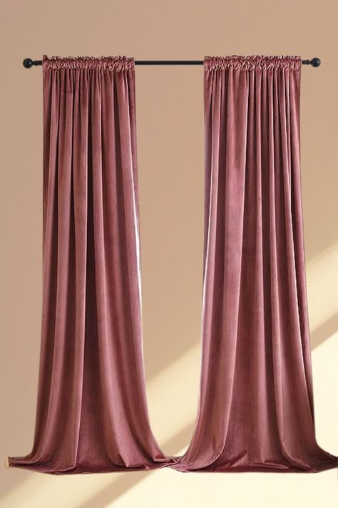 Rose Velvet Curtains, Dusty Rose Curtains, Dusty Rose Bedding, Dusty Pink Curtains, Sailor Room, Pink Velvet Curtains, Pink Blackout Curtains, Rose Curtains, Drapes For Bedroom