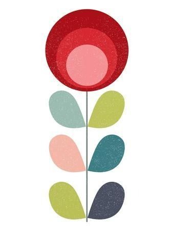 Scandinavian Style Wall Art: Prints, Paintings & Posters | Art.com Mid Century Modern Artwork, Folk Art Flowers, Art Print Display, Motif Vintage, Arte Inspo, Mid Century Modern Art, Modern Flower, Mid Century Art, Modern Floral