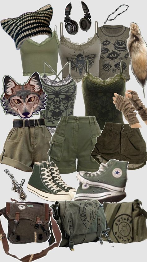 Mushroom Foraging Outfit, Emo Earthy Outfits, Urban Exploration Aesthetic Outfit, Dirty Grunge Outfits, Therian Aesthetic Outfit, Therian Outfits For School, Fairygrunge Aesthetic Outfits, Fairygrunge Outfit Ideas, Grunge Core Outfits