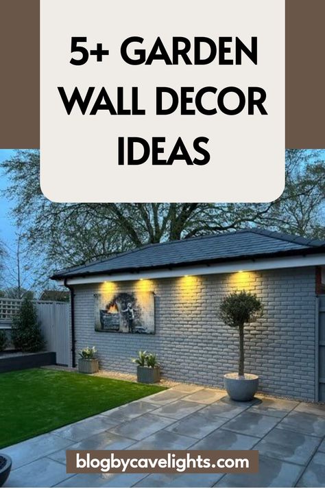 5 garden wall decor ideas Backyard Wall Decor Ideas, Garden Wall Painting Ideas, Garden Wall Decor Ideas, Garden Wall Painting, Garden Wall Ideas, Outside Wall Art, Wall Decor Garden, Garden Wall Designs, Garden Walls