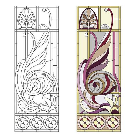 106,200+ Art Nouveau Stained Glass Patterns Illustrations, Royalty-Free Vector Graphics & Clip Art - iStock Art Deco Stained Glass, L'art Du Vitrail, Design Art Nouveau, Window Stained, Stained Glass Patterns Free, Art Glass Jewelry, Motif Art Deco, زجاج ملون, Glass Painting Designs