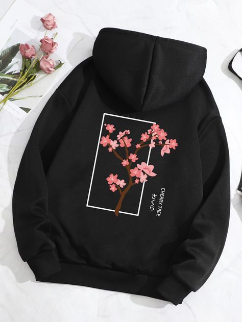 Floral Hoodie, Formal Dresses For Women, Plus Size Kleidung, Printed Drawstring, Style Streetwear, Womens Clothing Sizes, Outfit Casual, Pattern Floral, Casual Pullover