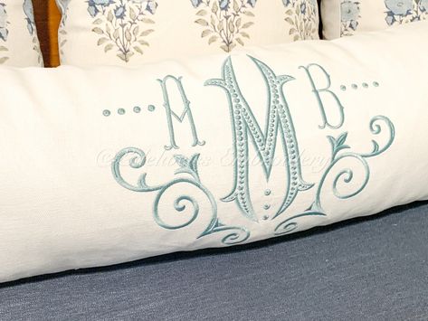 Edelweiss Embroidery, Monogram Pillow Shams, Monogram Pillow, Monogram Pillows, Personalized Pillows, Choose One, Linen Pillows, Gift Store, Versailles