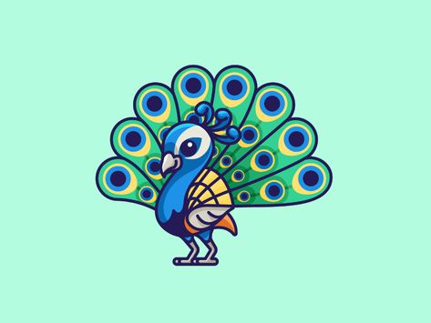 Peacock by Alfrey Davilla | vaneltia on Dribbble Peacock Character Design, Alfrey Davilla, Peacock Mascot, Peacock Drawing, Graffiti Wall Art, Bird Artwork, Design Animation, Mascot Design, Character Wallpaper