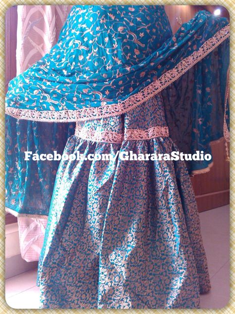 Brocade Gharara with beautiful hand embroidery zari jaal on dupatta. Whatsapp or mail us to enquire. Get your Gharara customised as per your choice.  #gharara #gharara4u #GhararaStudio #ghararadesign #partygharara #weddinggharara #bridalgharara #blue #zari #handwork #embroidery #lookroyal #lookgorgeous #lovegharara #mygharara #pakistanigharara #mehendigharara Banarsi Gharara Designs, Blue Garara, Brocade Gharara, Garara Designs, Garara Sharara, Garara Dress, Handwork Dupatta, Designer Gharara, Bridal Gharara