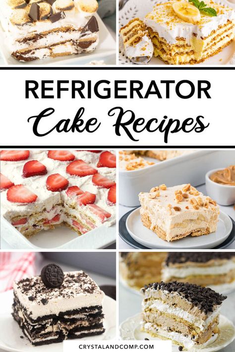 refrigerator cake recipes Refrigerated Cake Recipes, Refrigerator Dessert Recipes, Refrigerator Cakes No Bake, Icebox Cake Recipes Pioneer Woman, Refrigerator Cake Recipes No Bake, Ice Box Cake Recipes Easy, Refrigerator Desserts Easy, Cold Cake Recipes, Refrigerator Cake Recipes