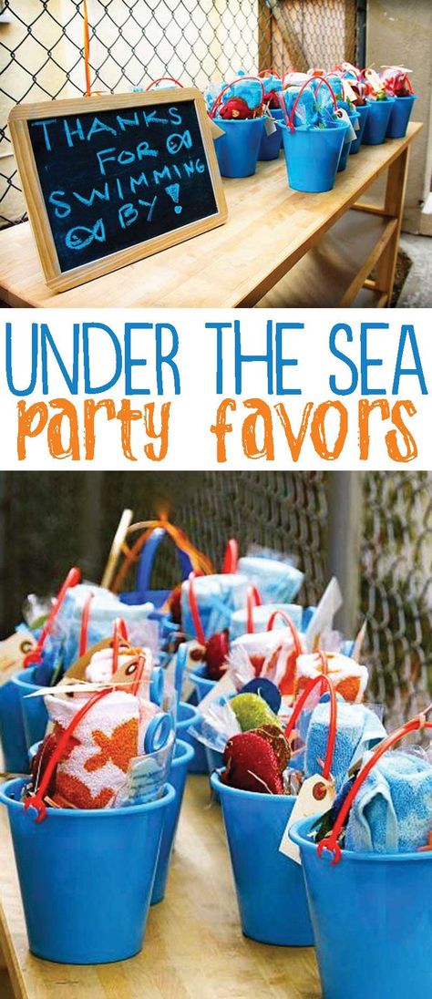 Under the sea party feature Under The Sea Party Favors, Sea Party Favors, Water Birthday Parties, Slippery Fish, Nemo Birthday Party, Finding Nemo Birthday, Water Birthday, Nemo Party, Sea Party Ideas