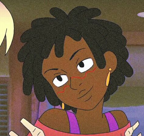 Black Anime Pfp Locs, Cartoon With Locs, Cartoon Characters With Locs, Cute Black Cartoon Profile Pics, Cartoon Dreads, Infinity Train, Black Couple Art, Black Cartoon Characters, Cartoon Profile