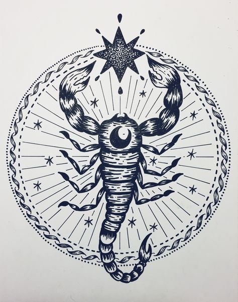 Scorpio Illustration, Scorpio Art, Astrology Scorpio, Scorpion Tattoo, Scorpio Season, Zodiac Art, Surreal Art, Body Art Tattoos, Painting On Wood