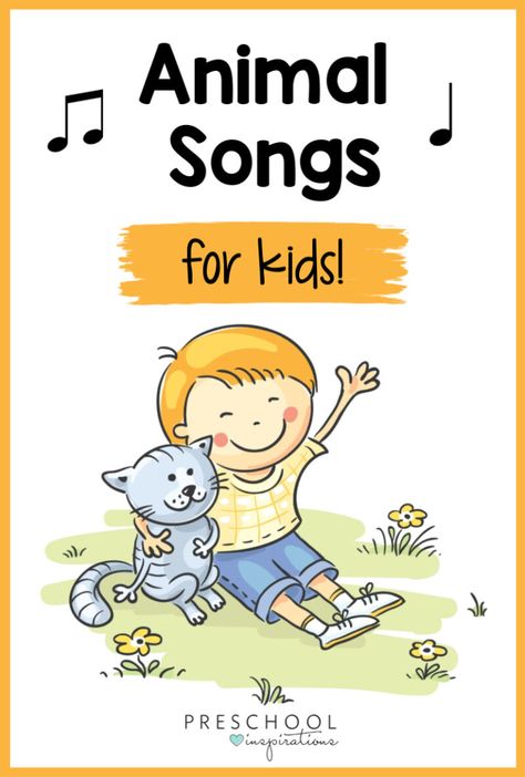 The Best Animal Songs for Kids - Preschool Inspirations Silly Songs For Kids, Farm Animal Songs, Songs For Preschool, Animal Songs, Movement Preschool, Transition Songs, Movement Songs, Circle Time Songs, Animal Lessons