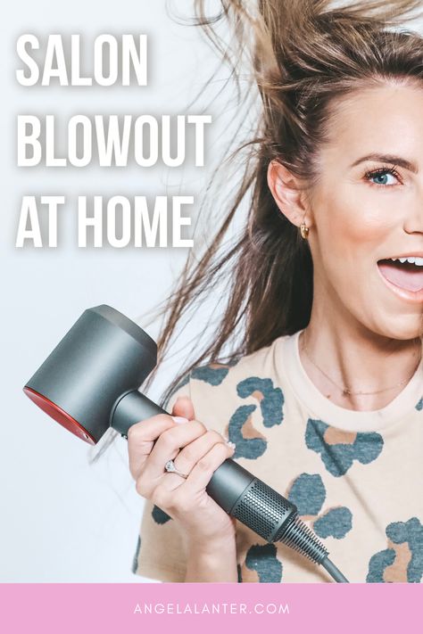 How to get a Salon Blowout at home. All my tips, tools and an easy video tutorial to follow. Angela Lanter #AngelaLanter #Blowout #Hairstyle Easiest Blowout, Salon Blowout At Home, Blowout Hairstyle, Blowout At Home, Salon Blowout, Angela Lanter, What To Do When Bored, Hydrating Shampoo, Fast Hairstyles