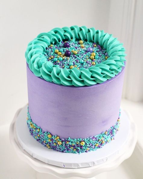 Purple And Teal Cake, Teal Cake, Purple Cakes Birthday, Magic Carpet Ride, Purple Cake, Ariel Birthday, Purple Cakes, Purple And Teal, Mermaid Cakes