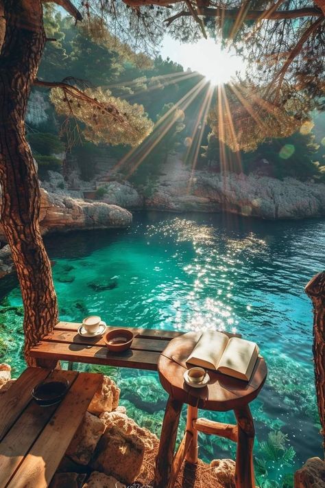 Relaxing View, Summer Scenery, Magical Beach Aesthetic, Magical Ocean Aesthetic, House Near The Sea Aesthetic, Travel Aesthetic Tropical, Beach Aesthetic Underwater, Pretty Landscapes, Landscape Wallpaper