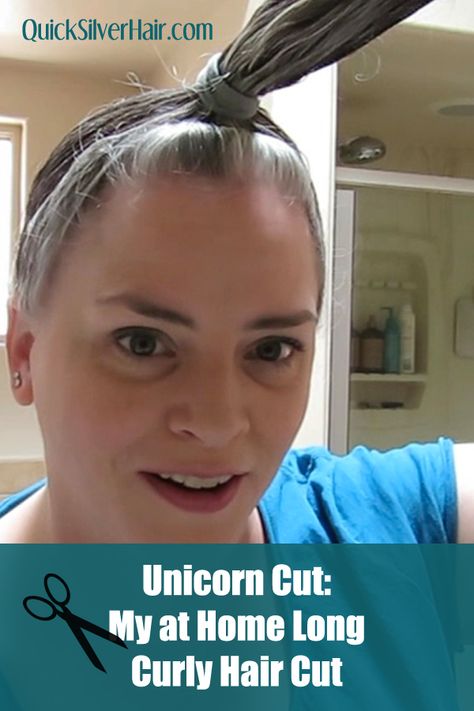 Trim Hair At Home Diy, Curly Unicorn Haircut, Cut You Own Hair At Home, Home Haircut For Women Diy, Diy Unicorn Haircut, Diy Haircut At Home Layered Hair, How To Trim Long Hair At Home Yourself, Unicorn Haircut Diy, How To Trim Your Hair