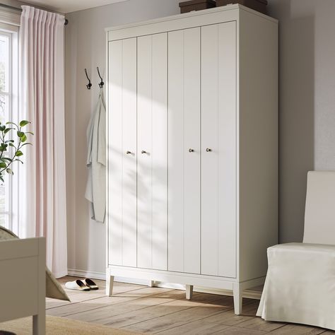 IDANÄS Wardrobe, white, 121x211 cm - IKEA Ireland Armoire Ikea, Free Standing Wardrobe, Ikea Wardrobe, Corner Wardrobe, Small Wardrobe, Honeycomb Paper, Ikea Home, Wardrobe Armoire, Ikea Family