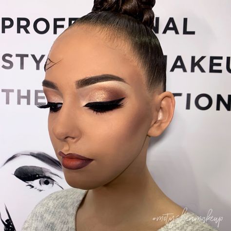 Ballroom dance makeup motyshenmakeup Dance Competition Makeup Looks, Stage Eye Makeup Dance, Latin Dance Makeup Eye, Dancer Makeup Ideas, Latin Ballroom Makeup, Ballroom Dance Makeup Looks, Competition Makeup Dancers, Performance Makeup Dancers, Dance Performance Makeup