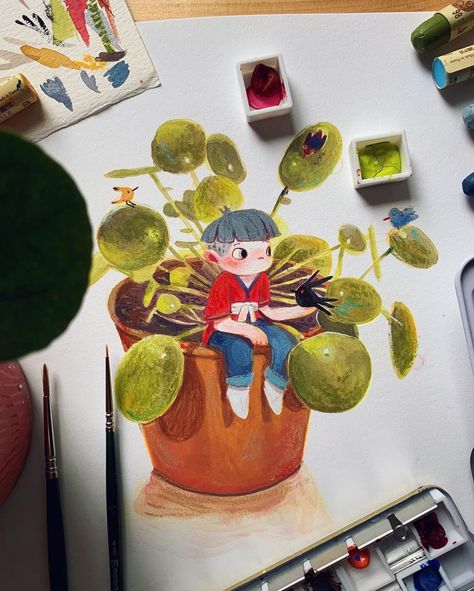 Stream Illustration, Beatrice Blue, Blue Instagram, Color Pencil Illustration, 동화 삽화, Illustration Art Kids, Blue Illustration, Book Illustration Art, Whimsical Illustration