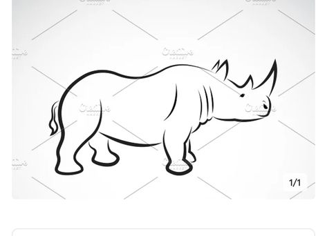 Rhino Drawing Simple, Rhinoceros Tattoo, Ryan Tattoo, Rhino Painting, Rhino Tattoo, Rhino Art, Line Art Images, Aztec Tattoo, Dslr Background