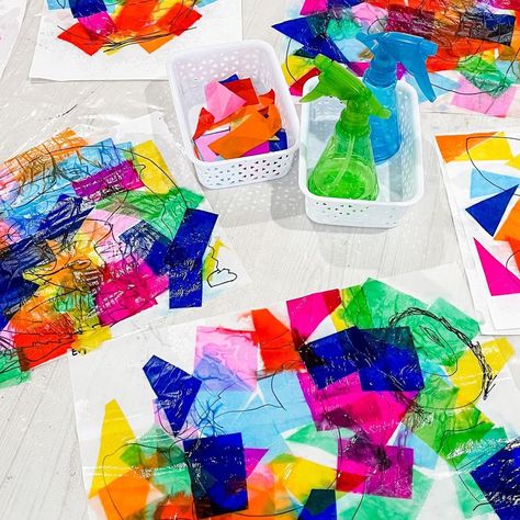 Is there anything more gorgeous than bleeding tissue paper? We say no. 🟥🟧🟨🟩🟦 🖊️Draw a picture with a permanent marker. ❤Place tissue paper pieces on top of the picture. 💦Squirt with water. 😍When the picture is dry (the next day) pick the tissue paper off and throw it away. The color remains like a piece of stained glass. Tissue paper from @discountschoolsupply! Would you like a link to a free Circle Time Magic ebook? Comment "MAGIC" and I'll DM you a link! #preschoolclassroom #prekindergar... Stained Glass Tissue Paper, Jamie White, Time Magic, Circle Time, The Next Day, Preschool Classroom, Permanent Marker, Beautiful Life, Pictures To Draw